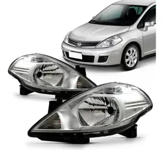 Farol Tiida 2007 2008 2009 2010 2011 2012 2013 com Pisca Cristal