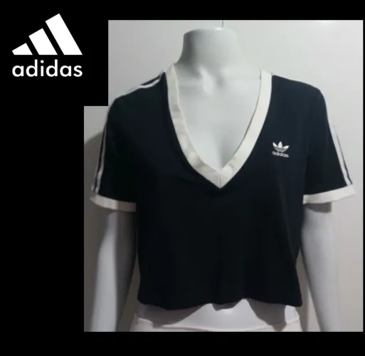 Camiseta Adidas Feminina Croped Original