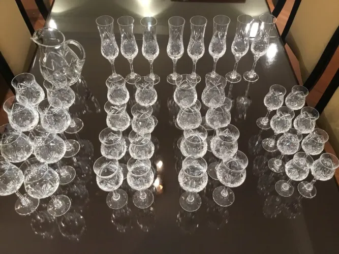 Jogo de cristal completo para ocasiões especiais