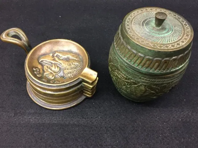 Conjunto Alemão raríssimo Anos 20/30 em Bronze.