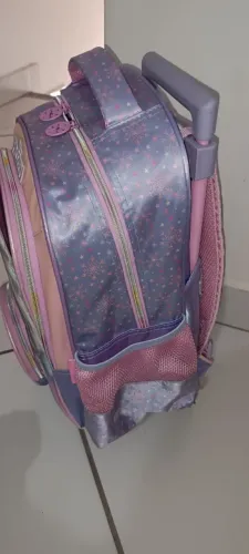 Kit Mochila Rodinha Frozen Infantil Original e lancheira baggio 