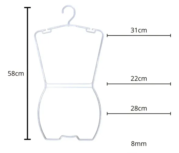 Cabide de acrilico silhueta infantil (kit com 10 unidades)