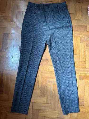 Calça de flanela xadrez Zara