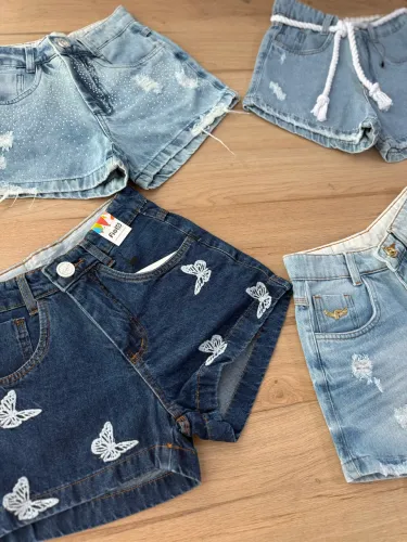 Bermudas jeans feminina