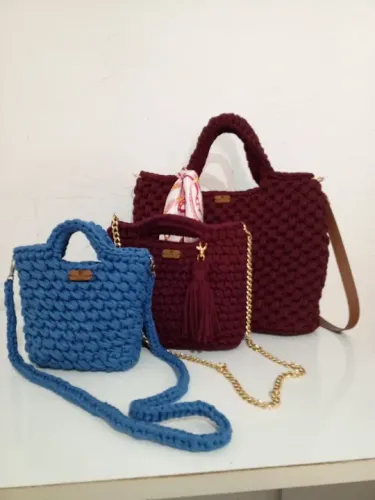 Bolsas de crochê - sob encomenda