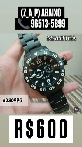 Relógio NAUTICA MULTIFUNCIONAL - ALL BLACK