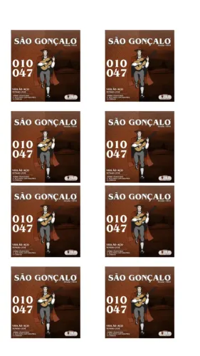 Encordoamento no Atacado ou Varejo .010 Aço Prata com Bolinha para Violão São Gonçalo 8und