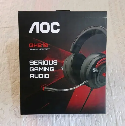 Headset AOC GH210, Driver 50mm, Microfone Removível, Cabo USB-A/P2 e Adaptadores - GAMER