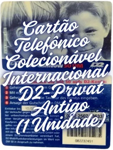 Cartão Telefônico Colecionável D2-Privat Antigo