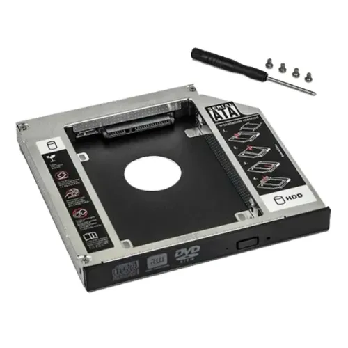 Adaptador Caddy Segundo Hd Ssd Sata P/ Notebook Drive 12,7mm