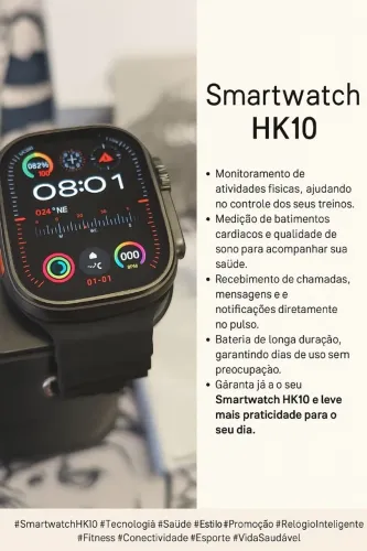 Queima de estoque smartwatch hk10 ultra 