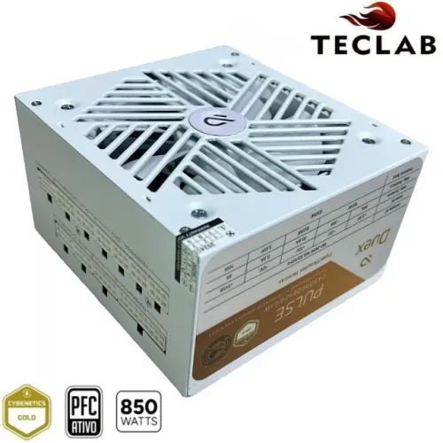  Fonte ATX 3.1 850W Duex Pulse Pro White PFC Ativo 80+ Gold Full Modular PCIe 5.1 - WZetta