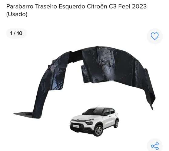 Parabarro Traseiro Esquerdo Citroën C3 Feel 2023