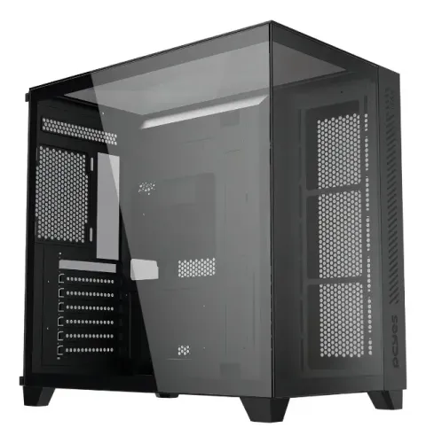 Gabinete Gamer Forcefield Max Black Vulcan - Gffmaxbv -Grande- Loja Coimbra Computadores
