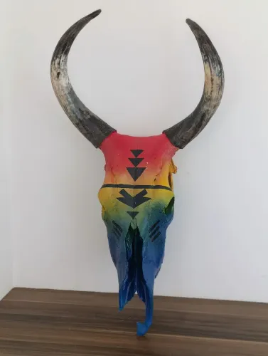 Crânio bovino decorativo