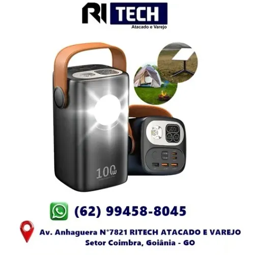 Bateria Portátil Powerbank 100W C 60.000mha Para Starlink Mini E Notebook Viagem Férias
