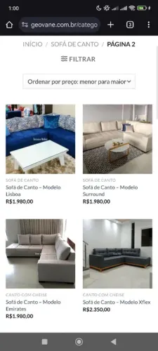 Sofá de Canto - Modelo Lisboa