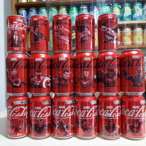 Coleção Latas Coca-Cola Marvel - Vazias - 19 latas