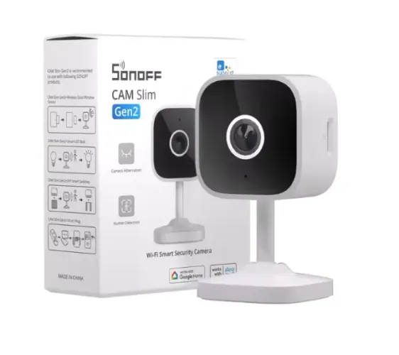 Câmera Ip Sonoff Slim Cam Gen2 1080p Wi-fi Visão Noturna
