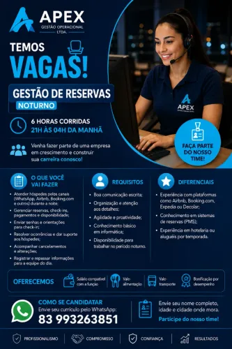 Gestor de Reservas - Noturno  