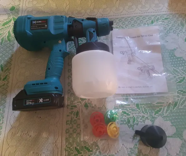 Pistola de pintura Elétrica a bateria Pulverizarodora 200w 1L Bivolt