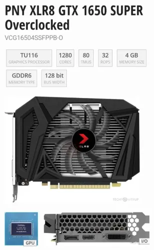 GTX 1650 SUPER PNY Overclocked