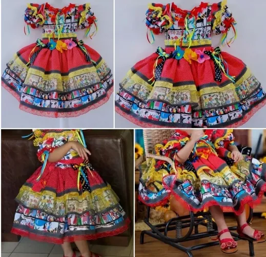 Vestido junino infantil 