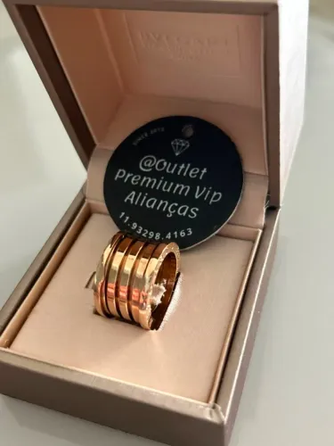 Anel molas flexíveis bvlgari rose