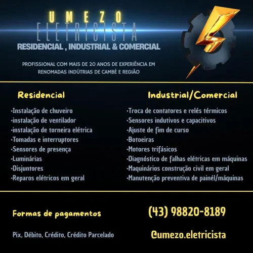 Eletricista Residencial e Industrial