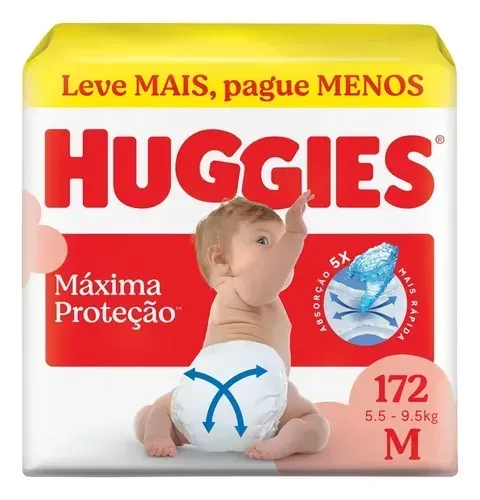 Fralda M Huggies Supreme Care 172un