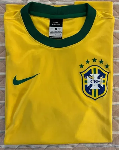 camisa nike - seleção brasileira - amarela oficial tam s/p