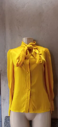 Camisa acetina zara