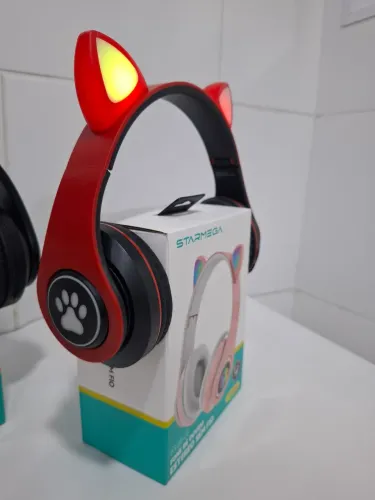 Fone Bluetooth gatinho headset B-19 novo