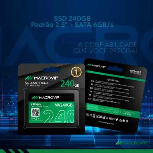 SSD 240GB MV240GB (Novo) C/Brinde