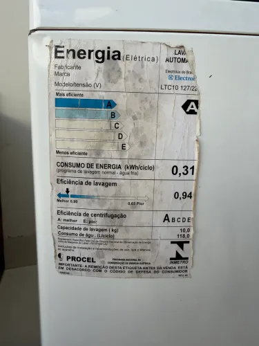 Máquina de lavar Eletrolux 10 kg