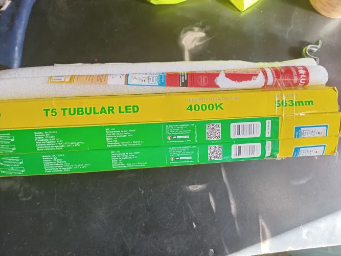 11 Lâmpada led T5 padrão antigo 9w luz neutra