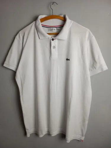 Camisa Polo Lacoste Regular Fit GG Branca Original