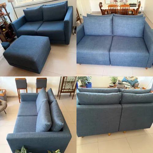 Vendo 2 sofás de 2 lugares Breton + 1 puf