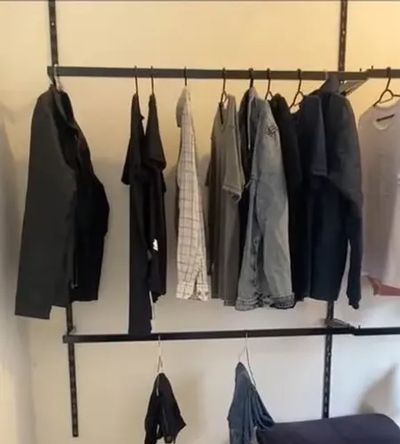 Closet aberto - sistema de cremalheira