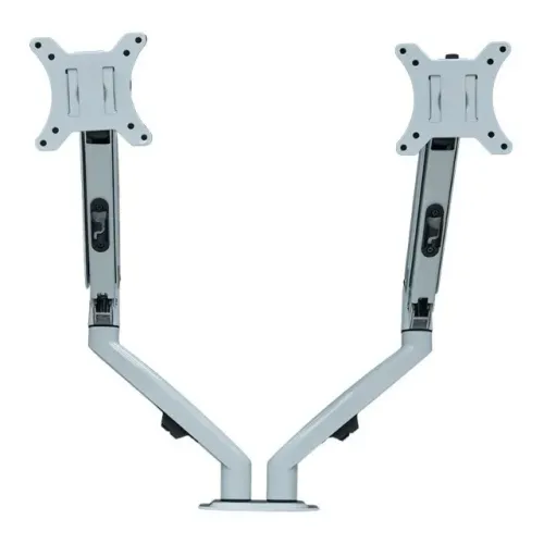 Suporte Articulado Duplo, Pistão a Gás, Monitor 17" até 27", Branco