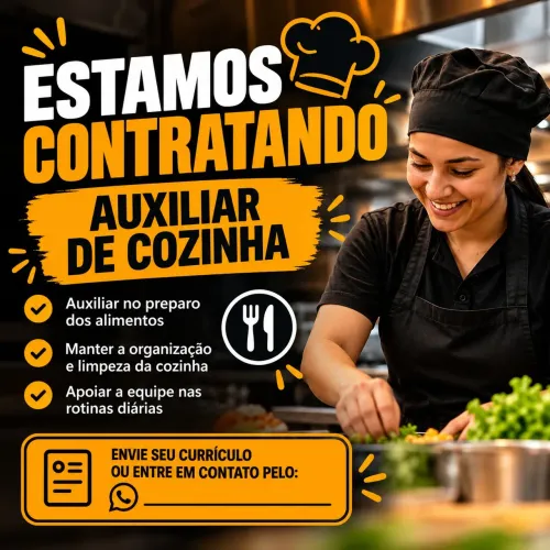 Contratando Auxiliar de Cozinha