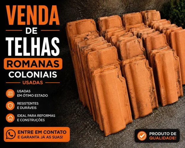 Vendo telhas coloniais romanas usadas 