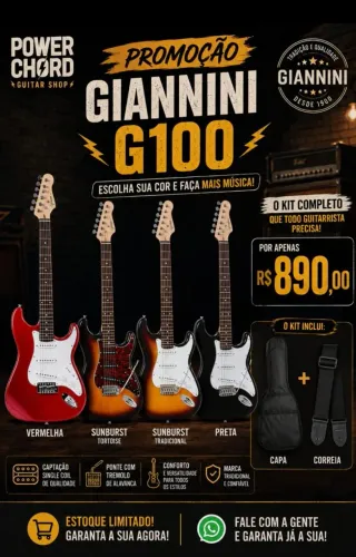 Guitarra GIANNINI  G100  + capa + correia-  nova