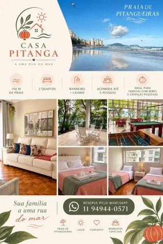 Apartamento 1 rua da praia - Guarujá