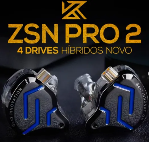 Fone KZ ZSN Pro 2 Sem Microfone - Entrega Grátis - Novo, Original e Lacrado !
