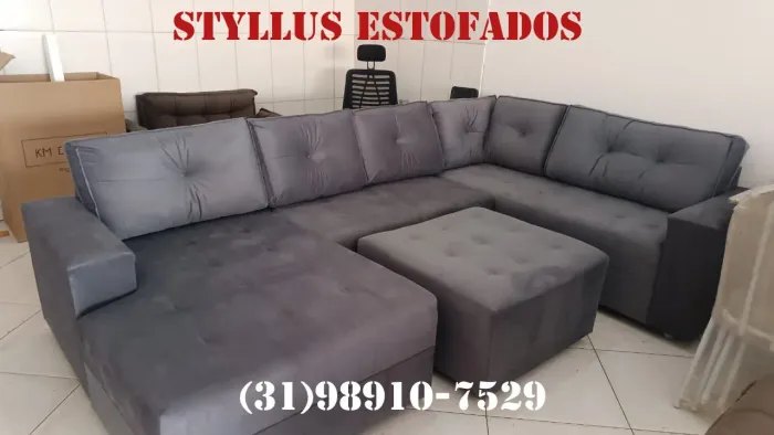 Sofá de canto módulado novo