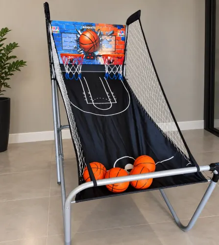 Tabela de Basquete Dupla com Placar Eletrônico Desmontável- NOVO