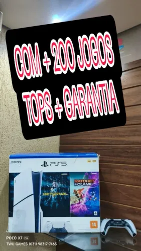 Ps5 + 200 jogos tops + garantia