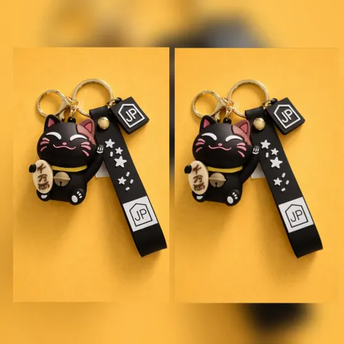 2 chaveiros gato da sorte (manekineko)