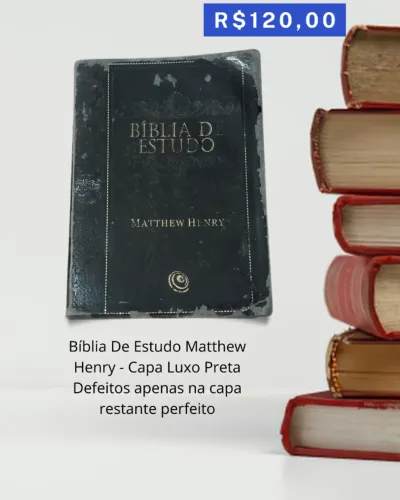 Bíblia De Estudo Matthew Henry - Capa Luxo Preta